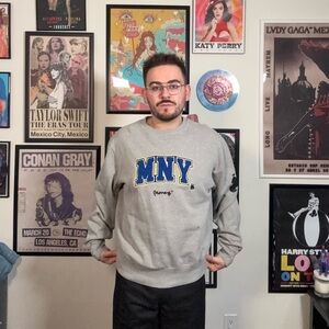 Money frat sweatshirt with MNY BLUE TEXT